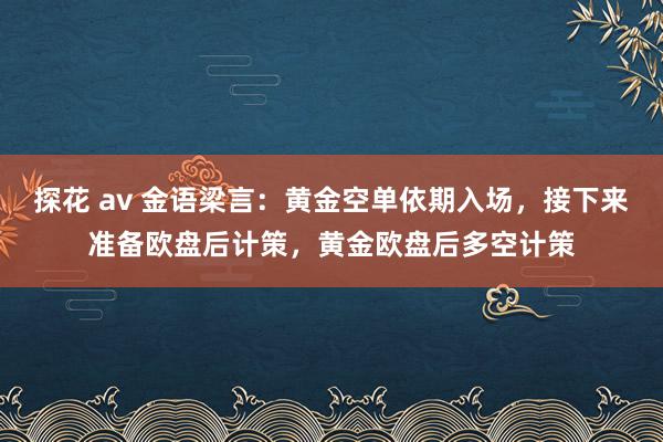 探花 av 金语梁言:黄金空单依期入场,接下来准备欧盘后计策,黄金欧盘后多空计策