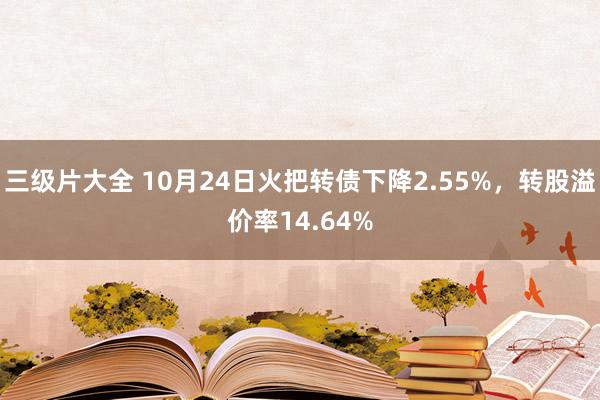 三级片大全 10月24日火把转债下降2.55%,转股溢价率14.64%
