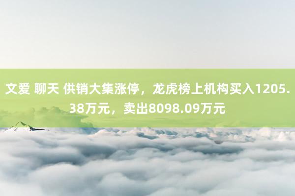 文爱 聊天 供销大集涨停,龙虎榜上机构买入1205.38万元,卖出8098.09万元