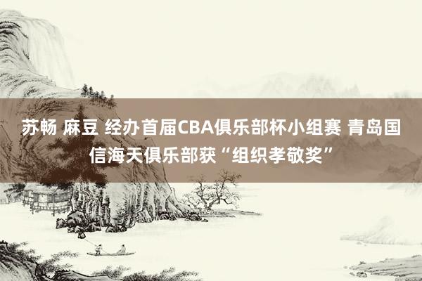 苏畅 麻豆 经办首届CBA俱乐部杯小组赛 青岛国信海天俱乐部获“组织孝敬奖”