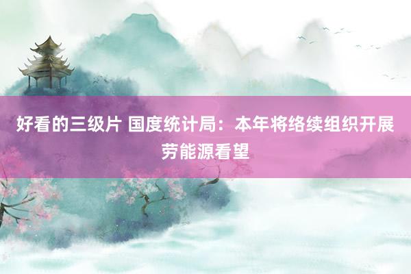 好看的三级片 国度统计局：本年将络续组织开展劳能源看望