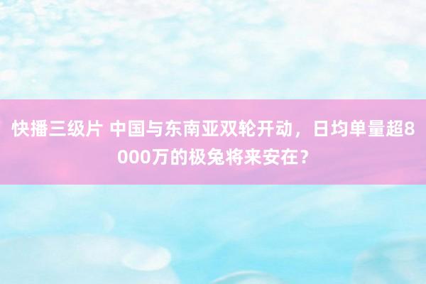 快播三级片 中国与东南亚双轮开动,日均单量超8000万的极兔将来安在?