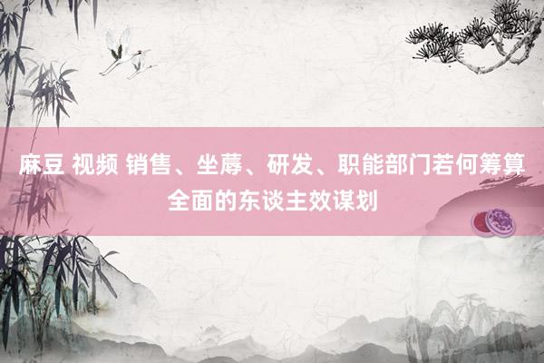 麻豆 视频 销售、坐蓐、研发、职能部门若何筹算全面的东谈主效谋划