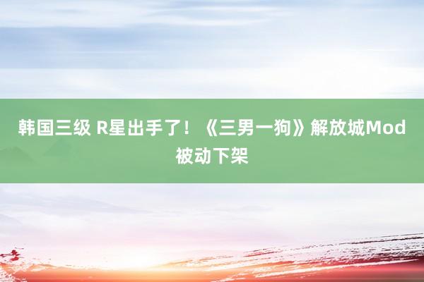 韩国三级 R星出手了！《三男一狗》解放城Mod被动下架