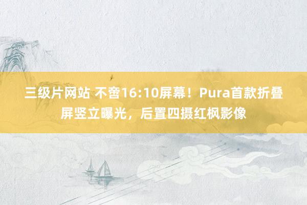 三级片网站 不啻16:10屏幕!Pura首款折叠屏竖立曝光,后置四摄红枫影像