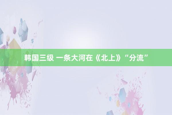韩国三级 一条大河在《北上》“分流”