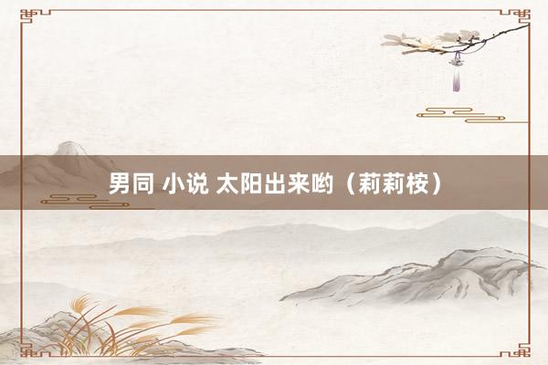 男同 小说 太阳出来哟(莉莉桉)