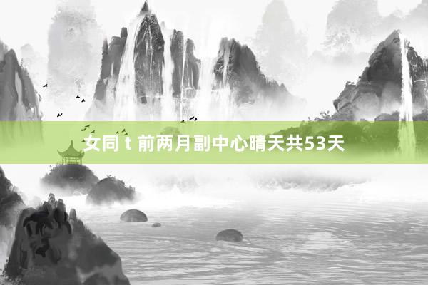 女同 t 前两月副中心晴天共53天