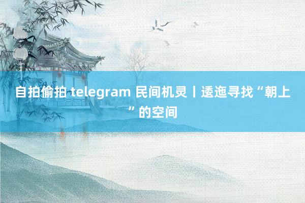 自拍偷拍 telegram 民间机灵丨逶迤寻找“朝上”的空间